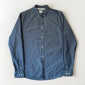 Norse Projects Anton Chambray Shirt Medium Blue Long Sleeve Cotton Minimalist